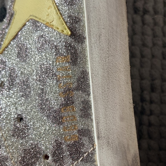 Golden Goose Glitter leopard print sneakers size 38 like new condition - Picture 4 of 15